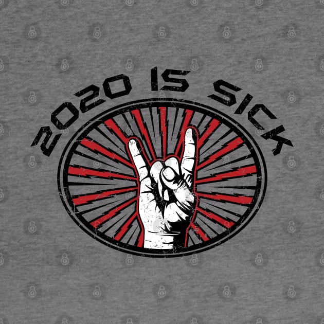 2020 is Sick Mask - CIVID-19 - Red and Black by Barn Shirt USA